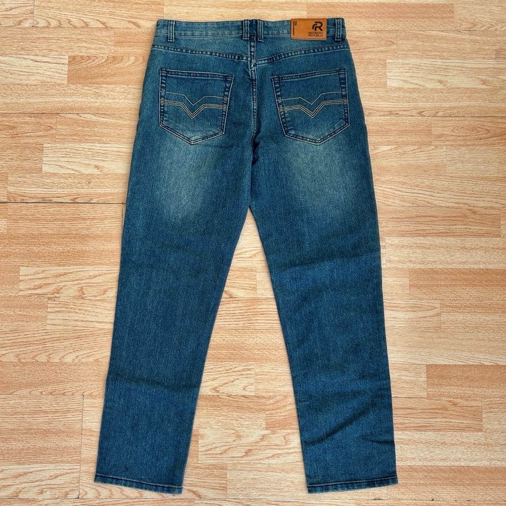 Refinery Republic Straight Leg Stretch Denim Jeans 34x30